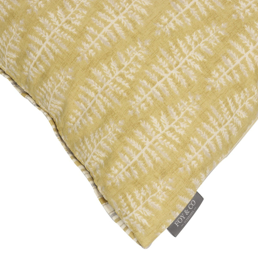 Clearance Fernia Yellow 20" Cushion Cover