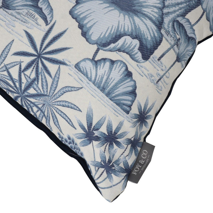 Clearance Lotus Oriental Blue 20" Cushion Cover