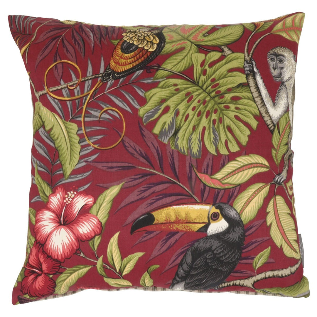Clearance Jungle Cranberry 20" Cushion Cover
