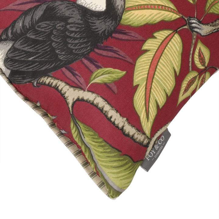 Clearance Jungle Cranberry 20" Cushion Cover