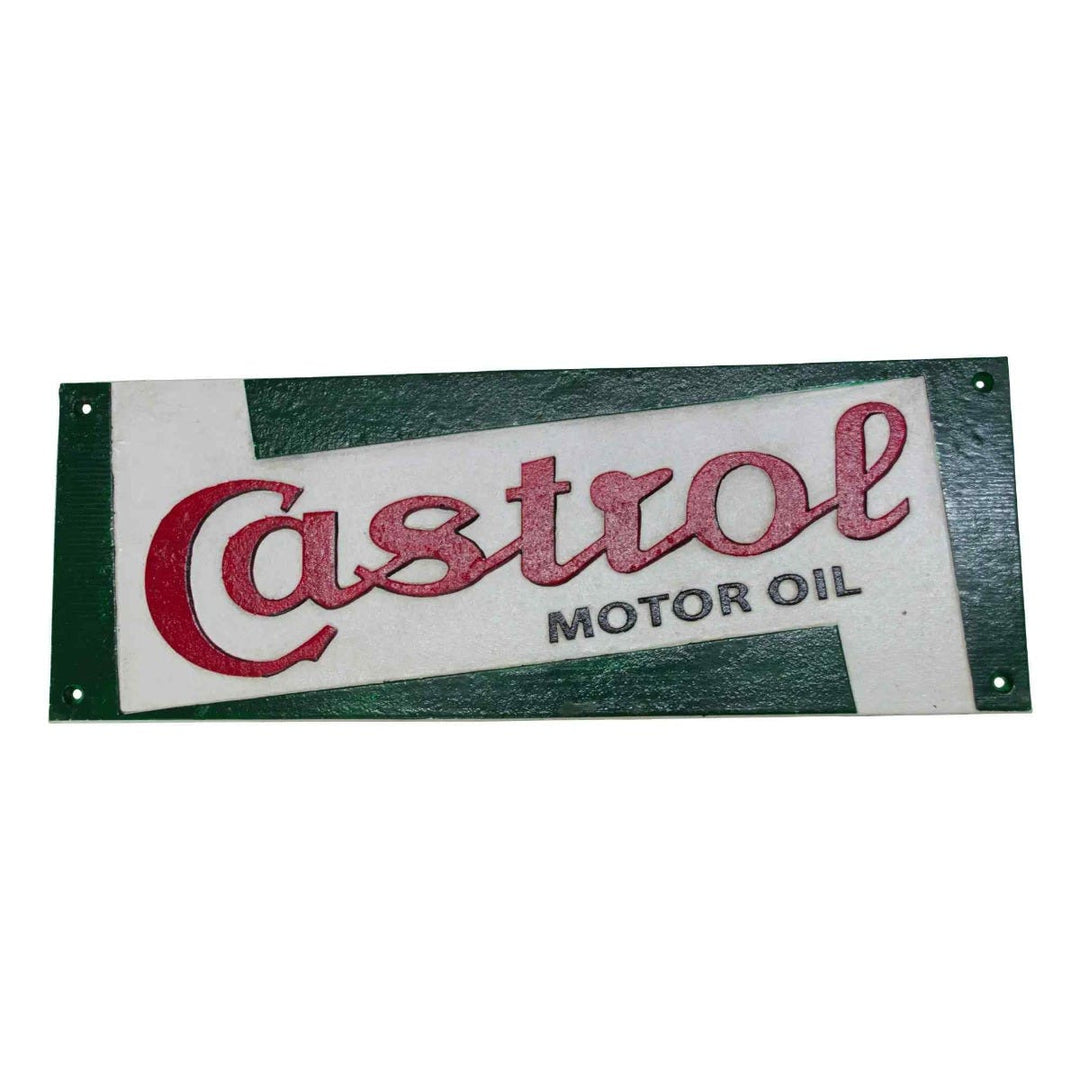 Castrol Motor Oil Cast Iron Wall Sign