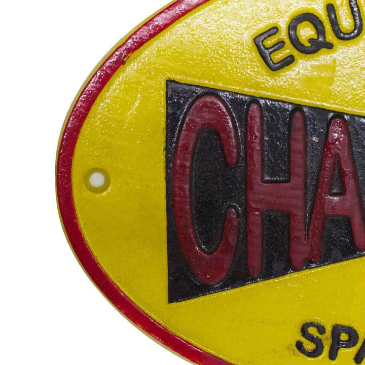 Champion Spark Plugs Cast Iron Wall Sign