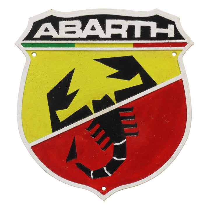 Fiat Abarth Cast Iron Wall Sign