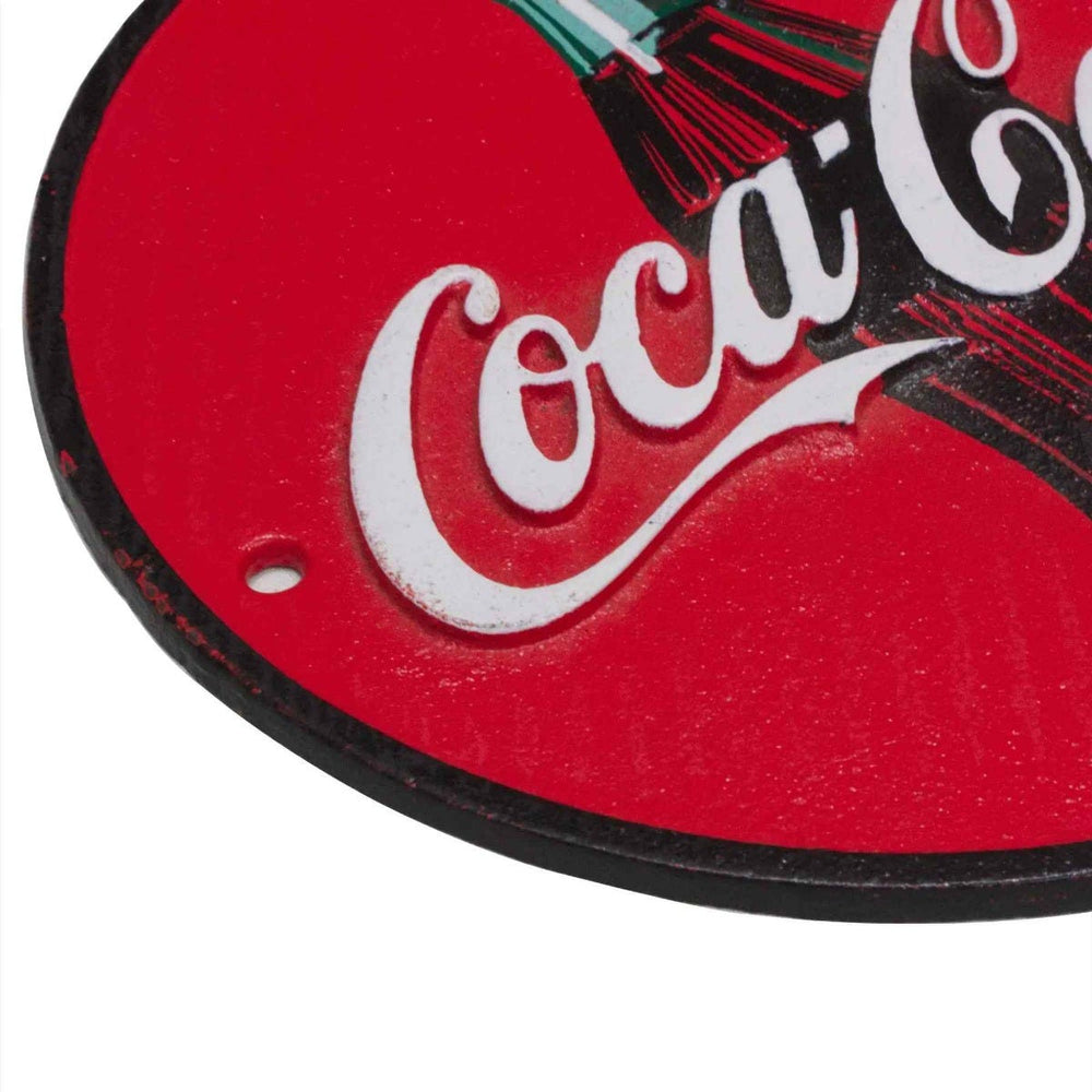 Coca-Cola Cast Iron Round Wall Sign