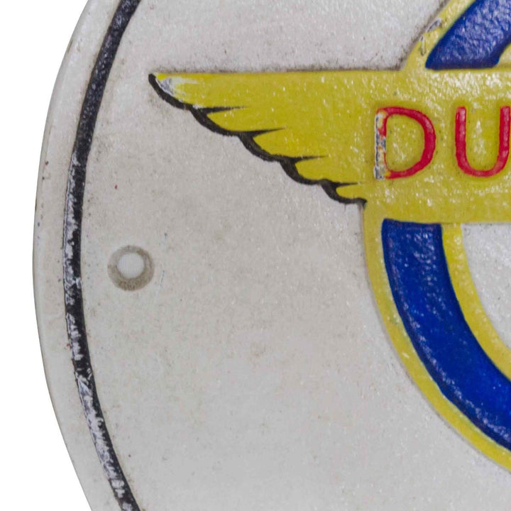 Ducati Motorcycle Cast Iron Round Wall Sign