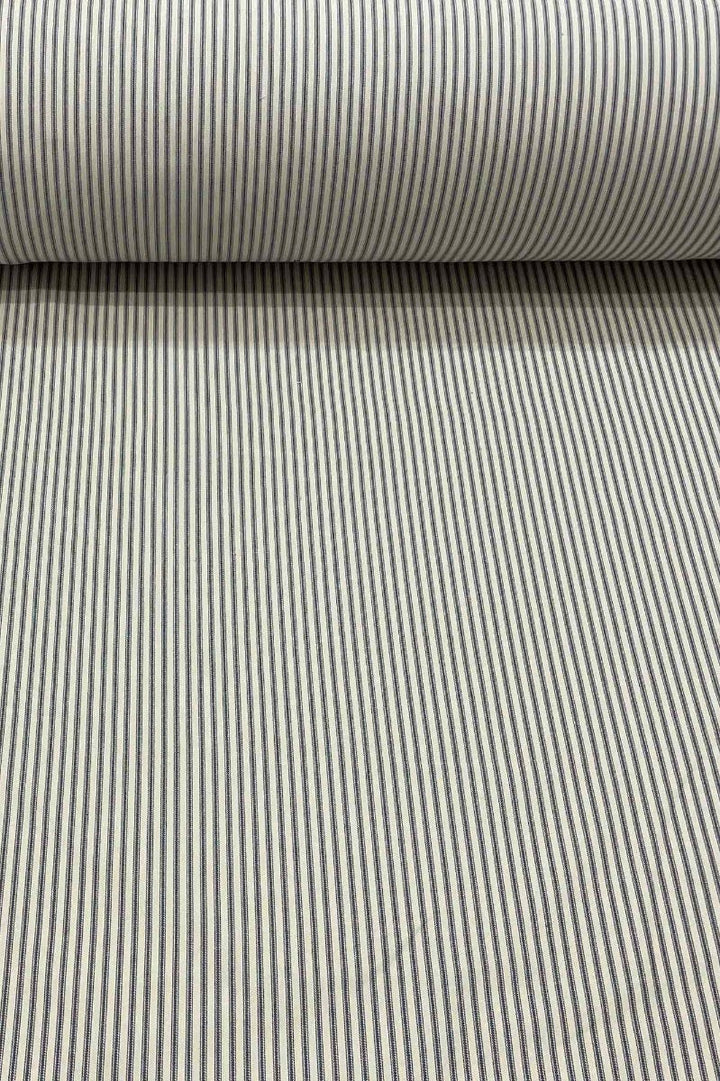 Luxury Navy French Ticking Stripe Fabric