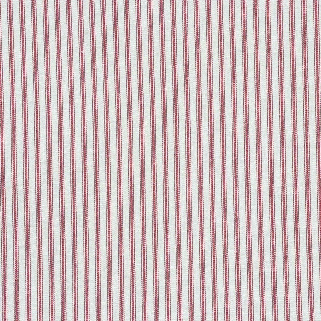 Luxury Red French Ticking Stripe Fabric