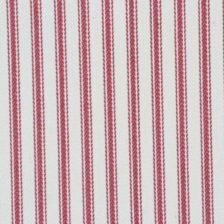 Luxury Red French Ticking Stripe Fabric