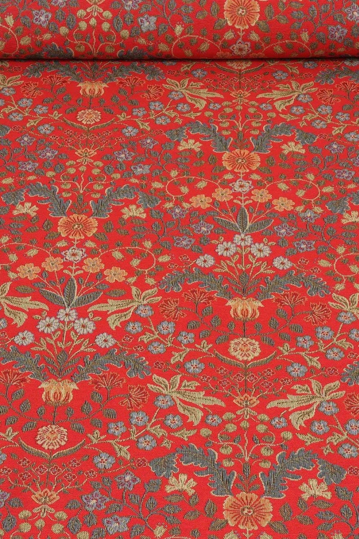 Barrington Morris Tapestry Red Fabric