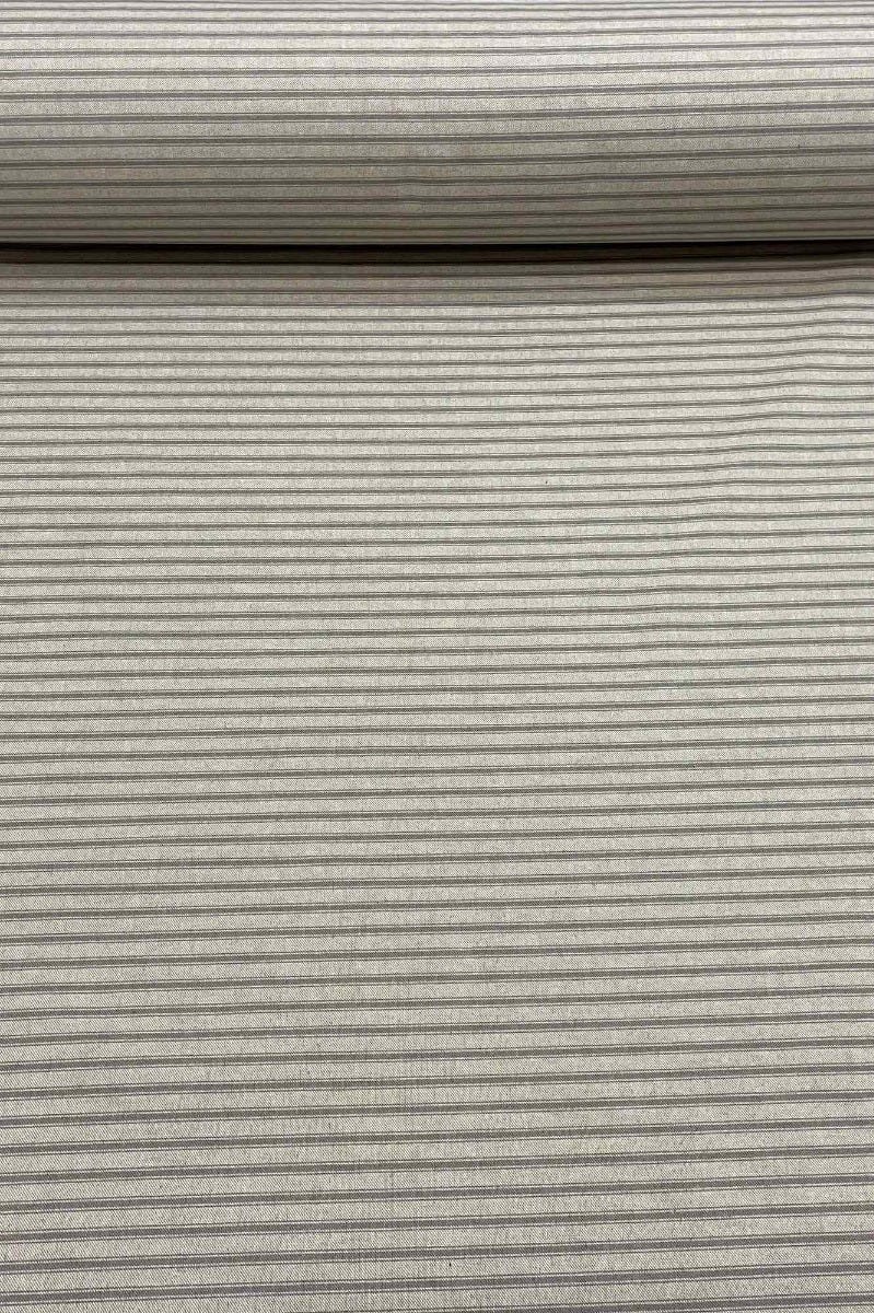 Deck Stripe Grey Double Width Fabric