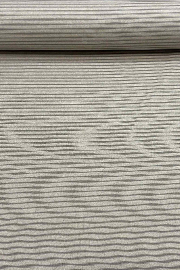 Deck Stripe Grey Double Width Fabric