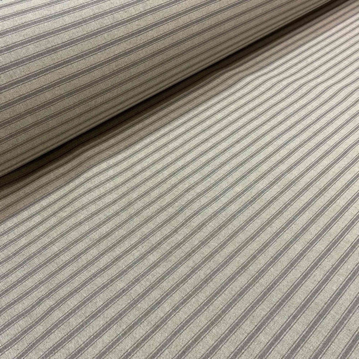 Deck Stripe Grey Double Width Fabric