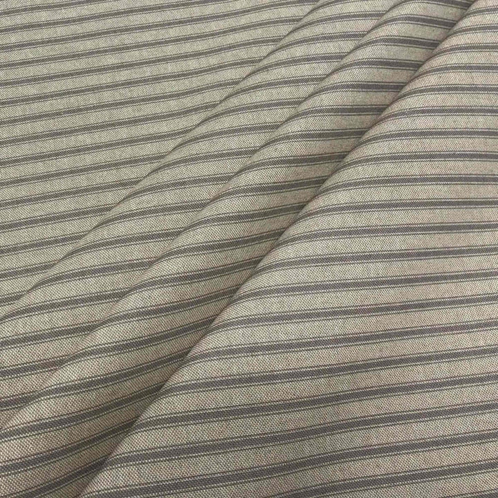 Deck Stripe Grey Double Width Fabric