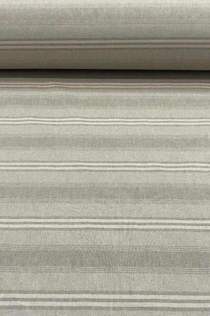 Harvard Stripe Cream Double Width Fabric