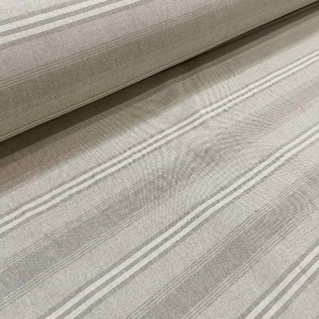 Harvard Stripe Cream Double Width Fabric