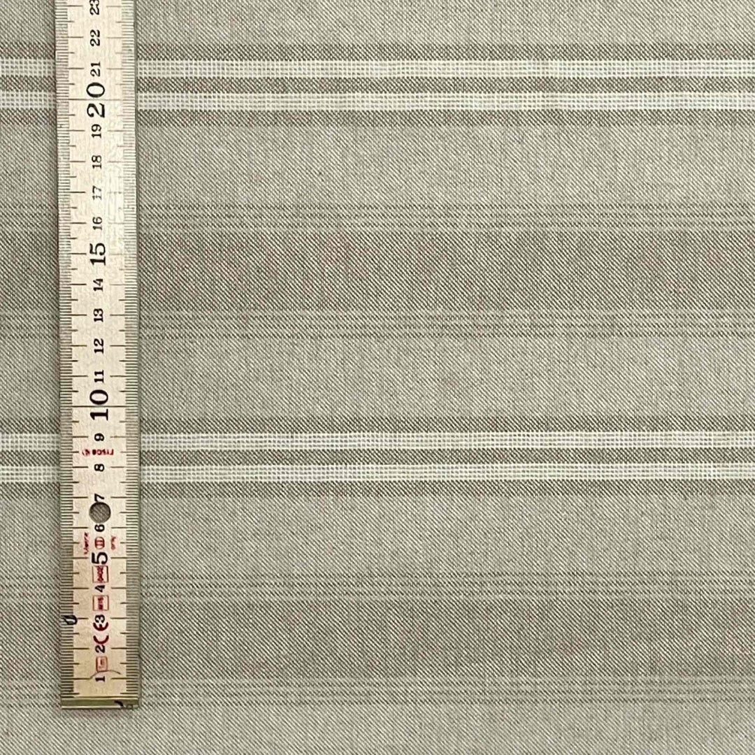 Harvard Stripe Cream Double Width Fabric