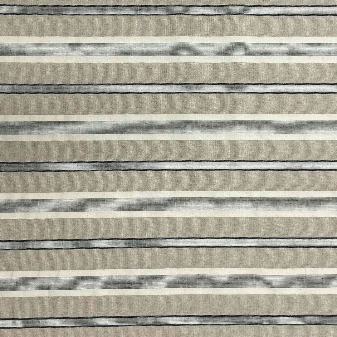 Princeton Stripe Grey Double Width Fabric