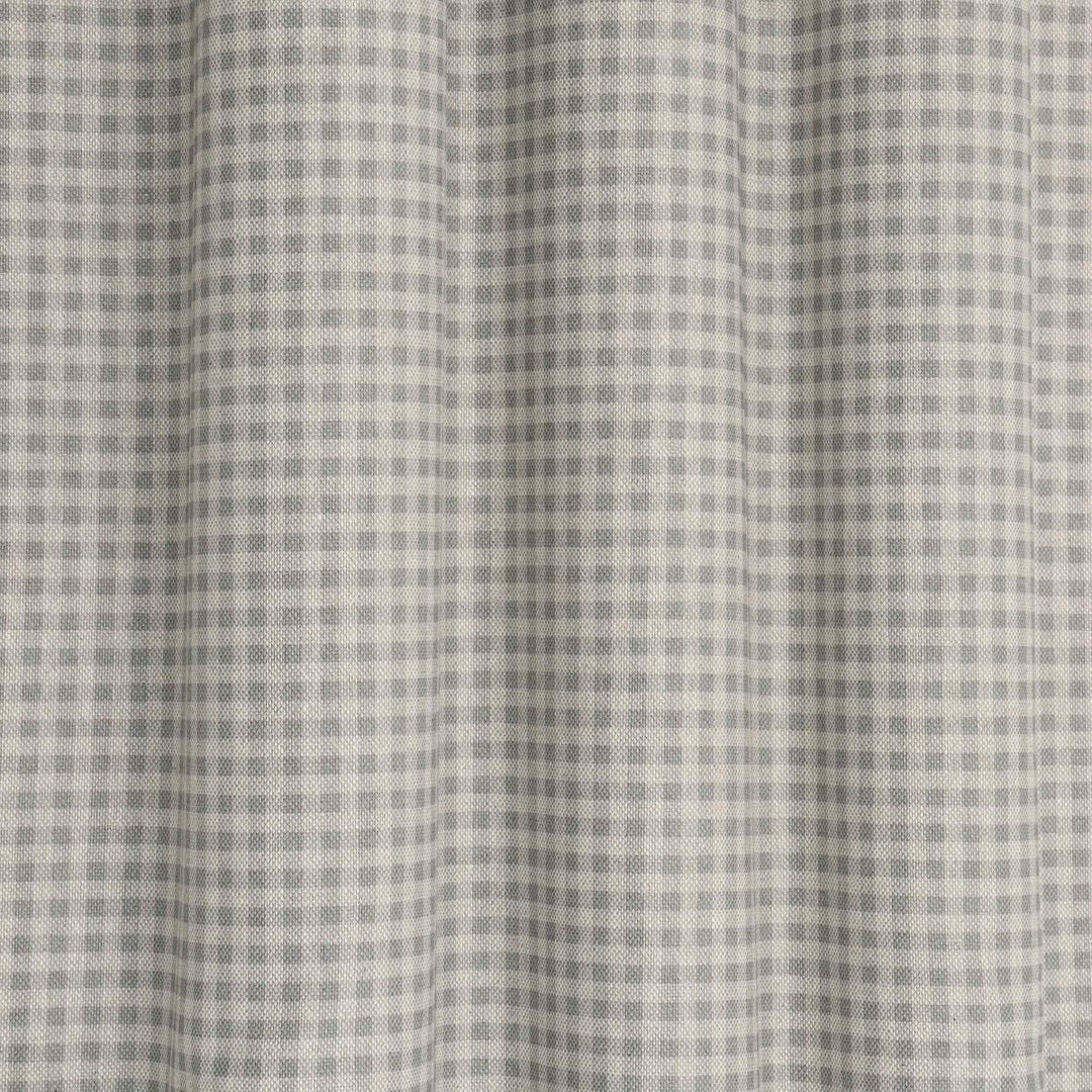 Micro Gingham Grey Double Width Fabric