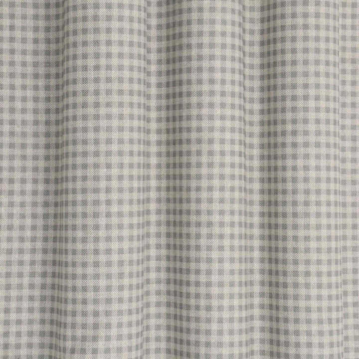 Micro Gingham Grey Double Width Fabric