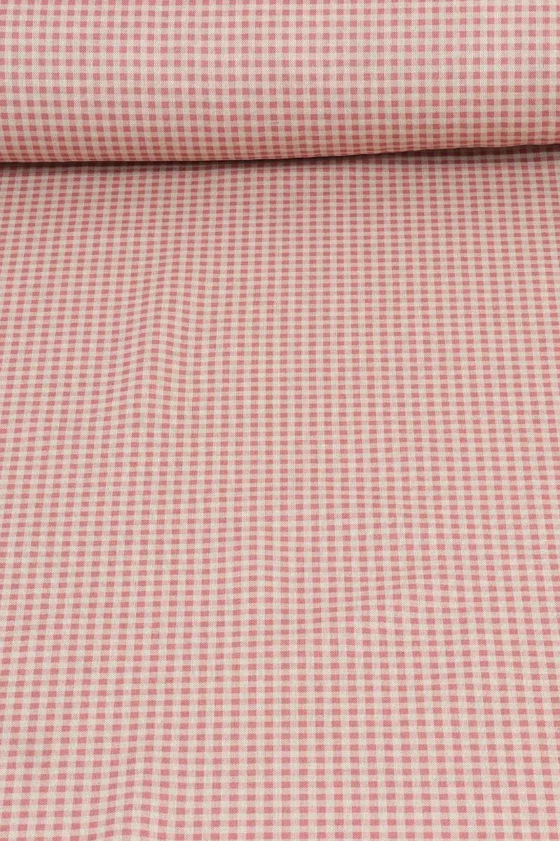 Micro Gingham Red Double Width Fabric