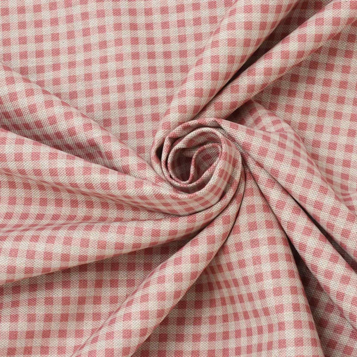 Micro Gingham Red Double Width Fabric