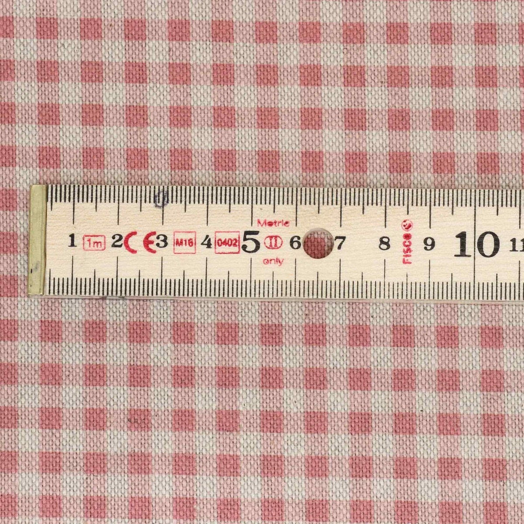 Micro Gingham Red Double Width Fabric