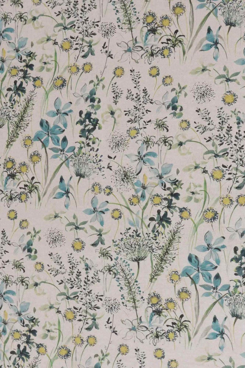 The Meadow in Teal Fabric