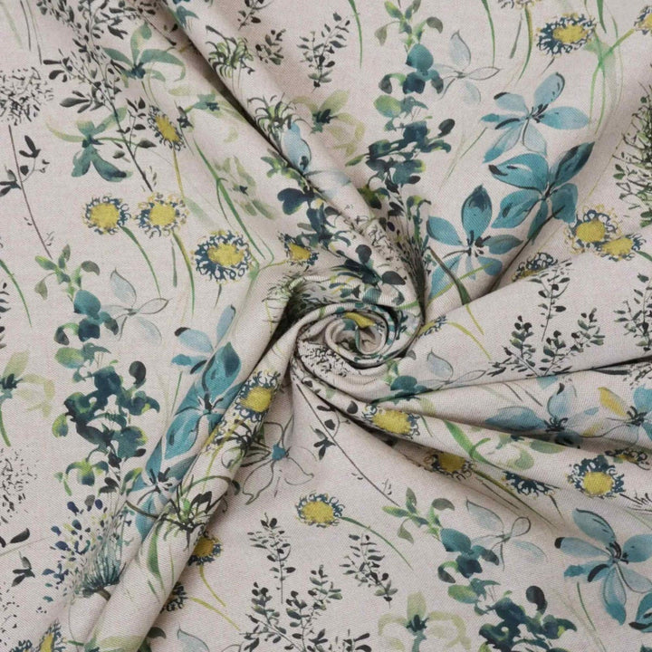 The Meadow in Teal Fabric