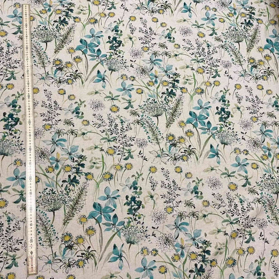 The Meadow in Teal Fabric