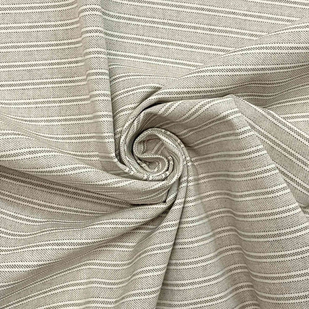 Yale Ticking Stripe Cream Double Width Fabric