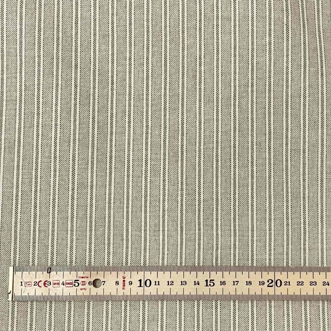 Yale Ticking Stripe Cream Double Width Fabric