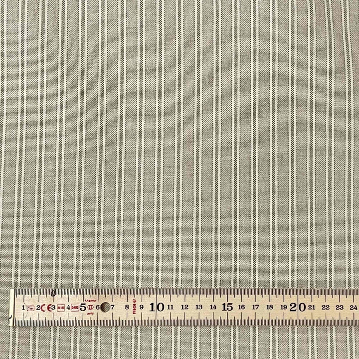 Yale Ticking Stripe Cream Double Width Fabric