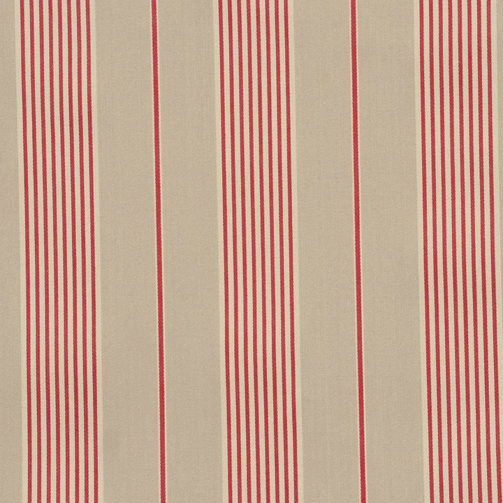 Clearance Morgan Stripe Red & Beige Fabric