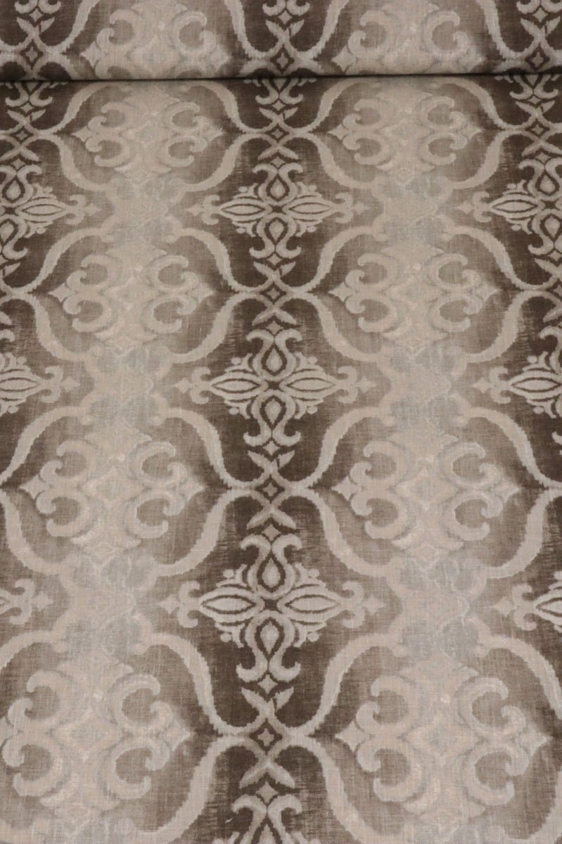 Stof Giacomo French Linen Ikat Fabric in Grey