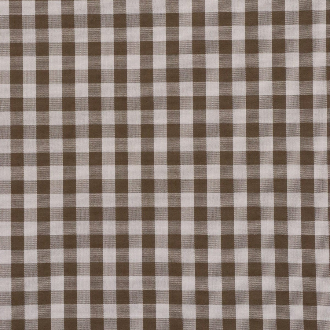 Gingham Check Fabric - Brown