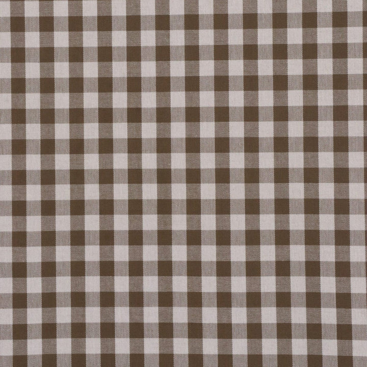 Gingham Check Fabric - Brown