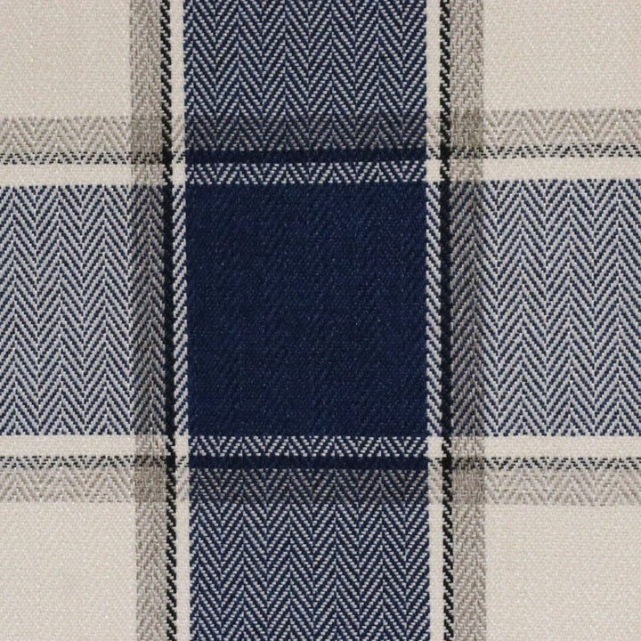 Danbury Herringbone FR Navy Check Fabric