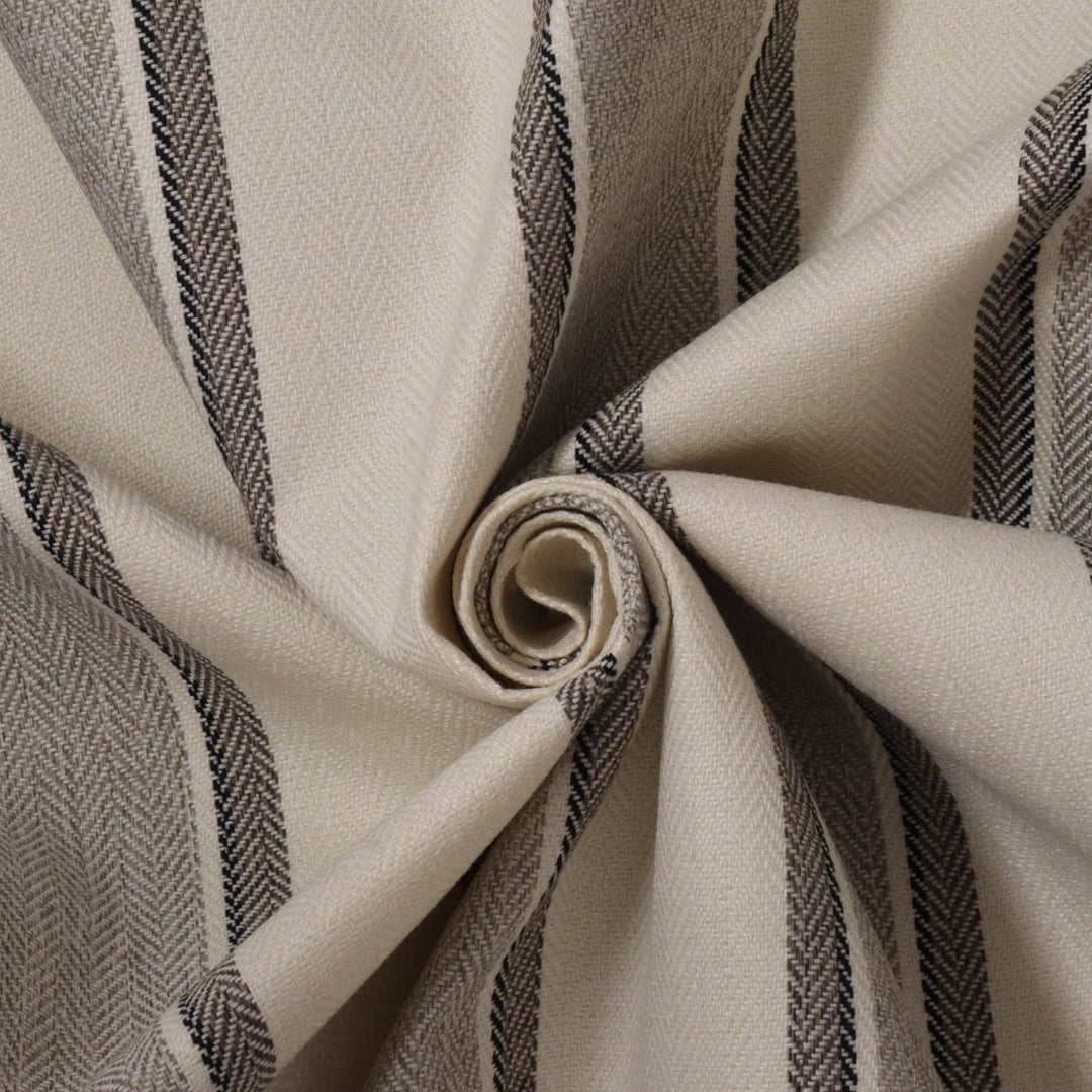 Danbury Herringbone Stripe Natural FR Fabric