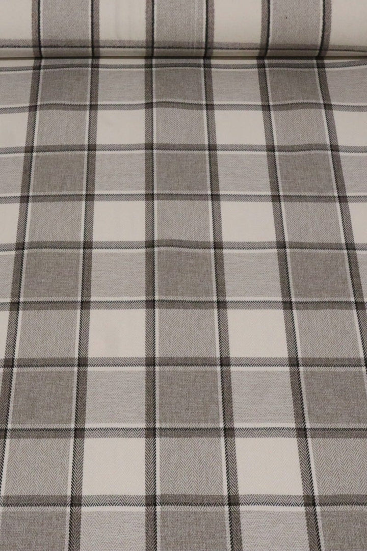 Danbury Herringbone FR Natural Check Fabric