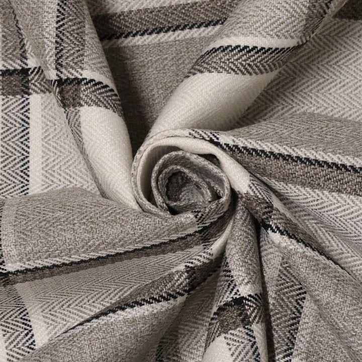 Danbury Herringbone FR Natural Check Fabric