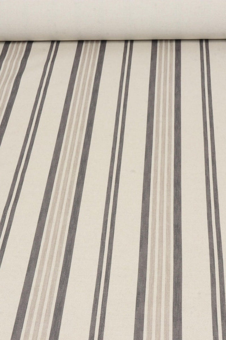 Art of the Loom Lavenham Stripe Slate Fabric