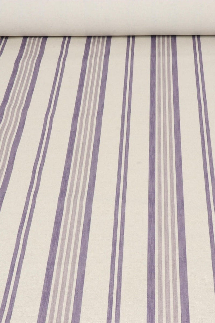 Art of the Loom Lavenham Stripe Plum Fabric