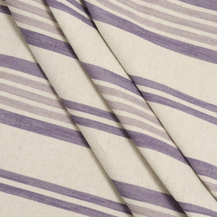 Art of the Loom Lavenham Stripe Plum Fabric