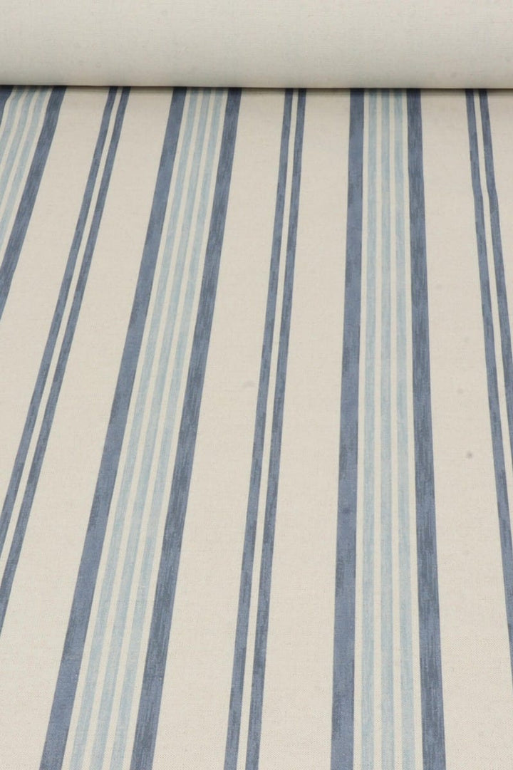 Art of the Loom Lavenham Stripe Blue Fabric