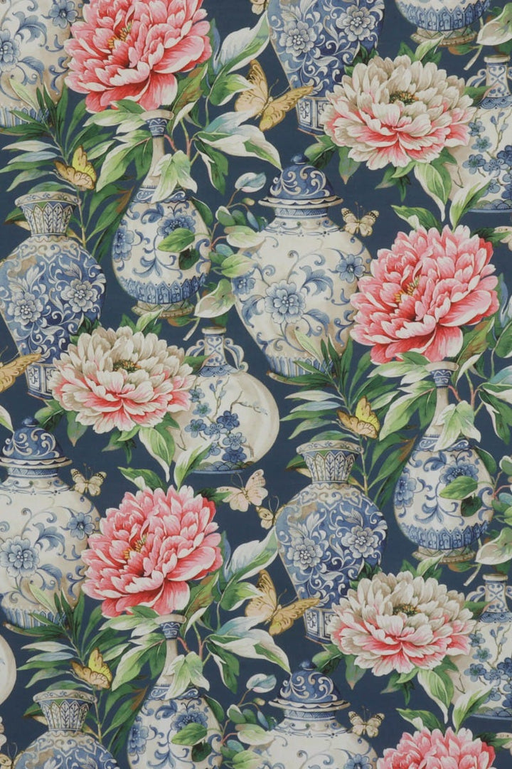 Dorchester Floral Navy Fabric