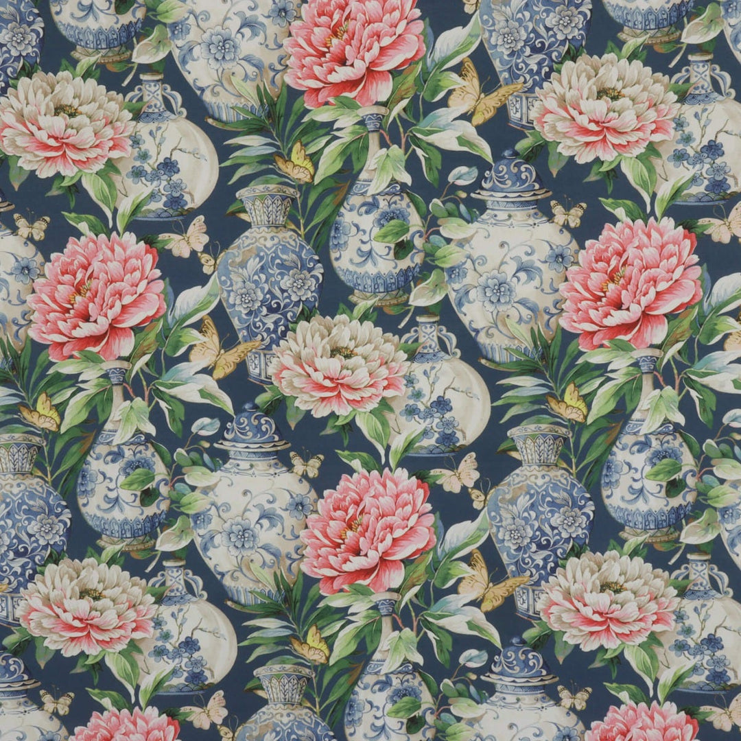 Dorchester Floral Navy Fabric