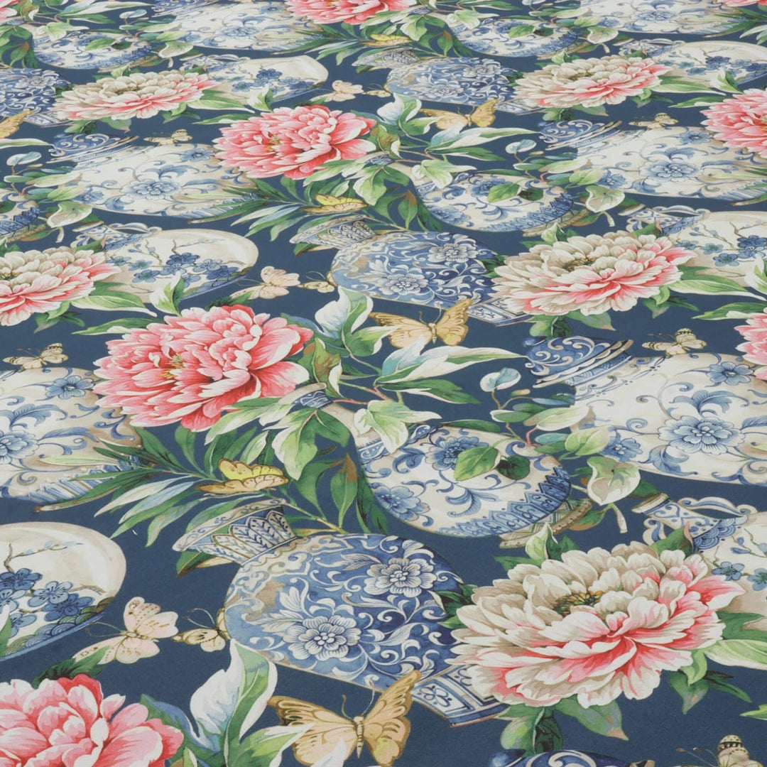 Dorchester Floral Navy Fabric