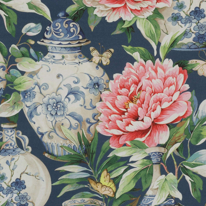 Dorchester Floral Navy Fabric