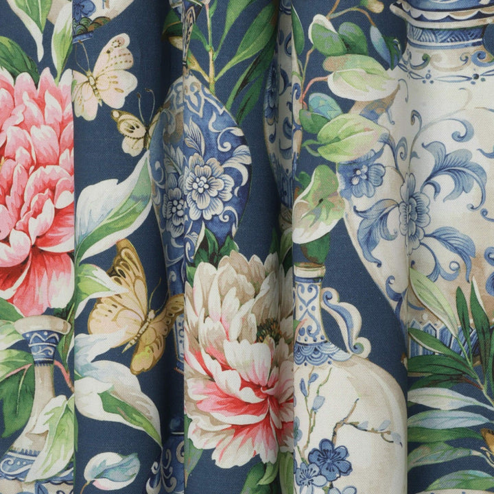 Dorchester Floral Navy Fabric