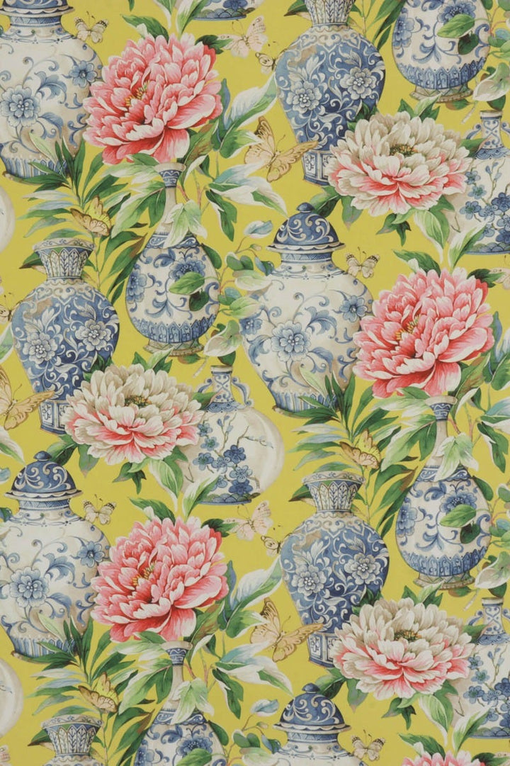 Dorchester Floral Lemon Fabric